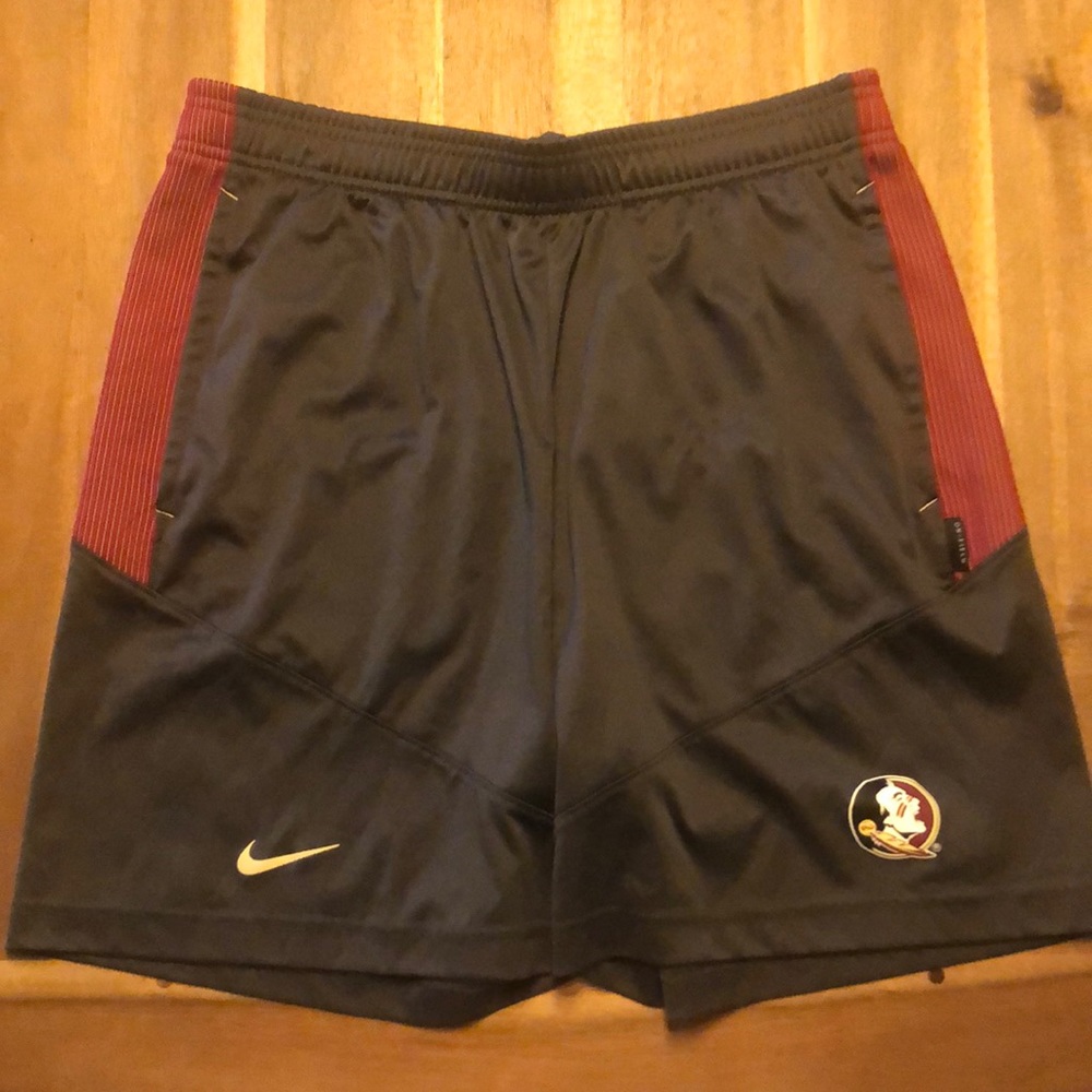 Barely worn FSU Nike On Field Black/gray with Garnet/Gold shorts Size Medium